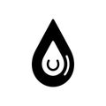 Black solid icon for Drop, blob and droplet Royalty Free Stock Photo