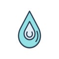 Color illustration icon for Drop, droplet and drip Royalty Free Stock Photo