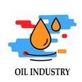 Drop icon symbol Oil and petrol industry