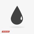 Drop Icon vector, vector illustion flat design style. Royalty Free Stock Photo
