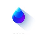 Drop icon. Water drop emblem. Clear water and clean environment symbol.
