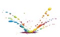 Drop Ink Color Paint, water drops with color splash, paint splatter, beautiful, circle