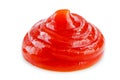 Drop of ketchup sauce on a white background