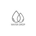 drop line icon water drop logo vector