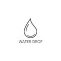 drop line icon water drop logo vector