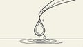 Drop of liquid splashing upwards from a pool illustration vector design Generative AI Royalty Free Stock Photo