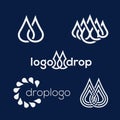 Drop logo set Royalty Free Stock Photo