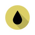 a drop long shadow icon. Simple glyph, flat vector of web icons for ui and ux, website or mobile application Royalty Free Stock Photo