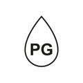 Drop of PG icon - editable stroke Royalty Free Stock Photo