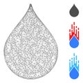 Drop Polygonal Web Vector Mesh Illustration Royalty Free Stock Photo