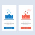 Drop, Rain, Rainy, Water  Blue and Red Download and Buy Now web Widget Card Template Royalty Free Stock Photo