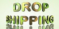 Drop shipping - 3D Rendering Metal Word on Light Background