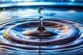 Drop splashing in water Royalty Free Stock Photo