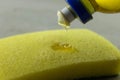 Drop of sponge detergen anf leaving everything clean