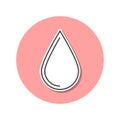 a drop sticker icon. Simple thin line, outline vector of web icons for ui and ux, website or mobile application Royalty Free Stock Photo