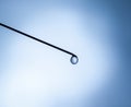 Drop on the tip of needle. Royalty Free Stock Photo