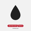 Drop vector icon in modern design style for web site and mobile app