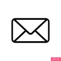 Email or envelope vector icon in flat design style for website design, app, UI, isolated on white background Royalty Free Stock Photo