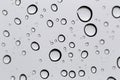 Drop of water for the background on glass car window to abstract Royalty Free Stock Photo