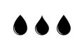 Drop of water or blood icon set in black. Vector EPS 10. Isolated on white background Royalty Free Stock Photo