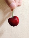 Drop water on cherry