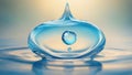 drop of water drop A water drop icon with ripples, symbolizing the freshness and purity of water. The water is blue Royalty Free Stock Photo