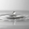 A drop of water falling into a pool of water Royalty Free Stock Photo