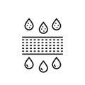 Drop water filtration icon. Vector