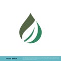 Drop Water and Leaf Icon Vector Logo Template Illustration Design. Vector EPS 10 Royalty Free Stock Photo