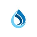 Drop Water Natural Logo Template Illustration Design. Vector EPS 10 Royalty Free Stock Photo