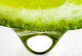 Drop water on a piece of lime green Royalty Free Stock Photo