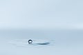 Drop on water surface close up Royalty Free Stock Photo