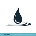 Drop Water and Swoosh Icon Vector Logo Template Illustration Design. Vector EPS 10 Royalty Free Stock Photo