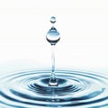 Drop of water is about to fall into body of water which is the subject of the image Royalty Free Stock Photo