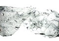 Drop of water in twisted plastic bottle Royalty Free Stock Photo