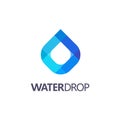 Drop of water vector logo. Clean water, Spa. Abstract icon Royalty Free Stock Photo