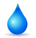 Drop of water with vivid color icon logo
