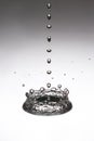 The drop, which falls into the water Royalty Free Stock Photo