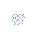 Dropbox icon design vector