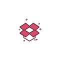 Dropbox icon design vector Royalty Free Stock Photo
