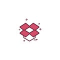 Dropbox icon design vector