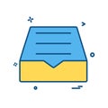 Dropbox icon design vector Royalty Free Stock Photo