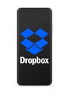 Dropbox logo icon on smartphone screen