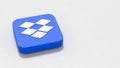 Dropbox Logo on Light Gray Background with Copy space