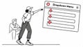 Dropdown menu interface, web design and user interface element vector design Generative AI Royalty Free Stock Photo