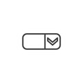 Dropdown Menu line icon