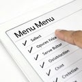 Dropdown menu isolated on white background Royalty Free Stock Photo