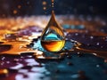 Droplet Dreams A Kaleidoscope of Hues in the World of Drop Water Royalty Free Stock Photo