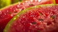 Droplet-Drenched Close-Up: Luscious Watermelon Peel in Macro - Perfect for Fruit-Themed Design, Text