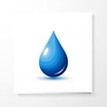 Droplet has a smooth rounded shape and casts a slight shadow on a white Royalty Free Stock Photo